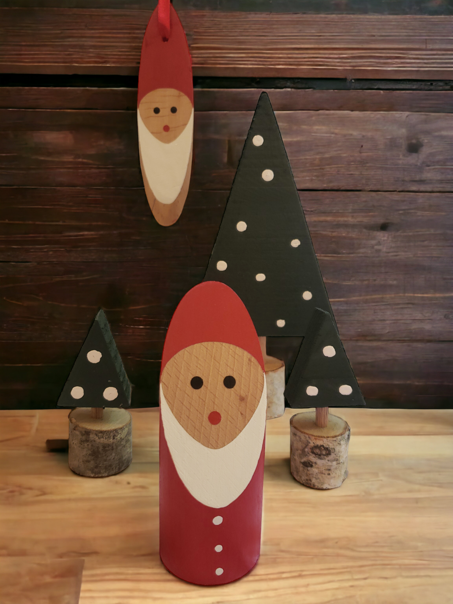 Little wooden Santa Claus