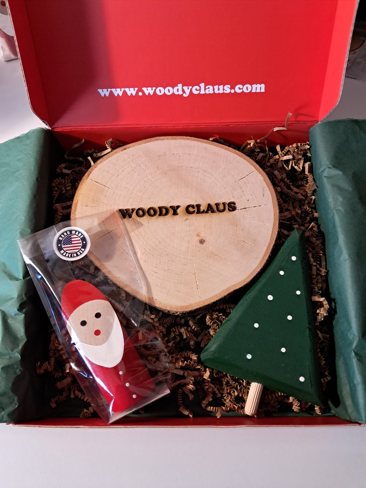 Wooden Christmas gift set, handmade holiday decoration